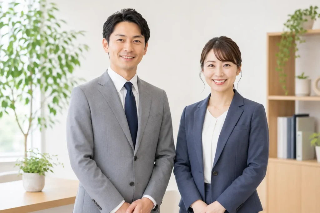 エコラ司法書士事務所の司法書士が微笑む画像